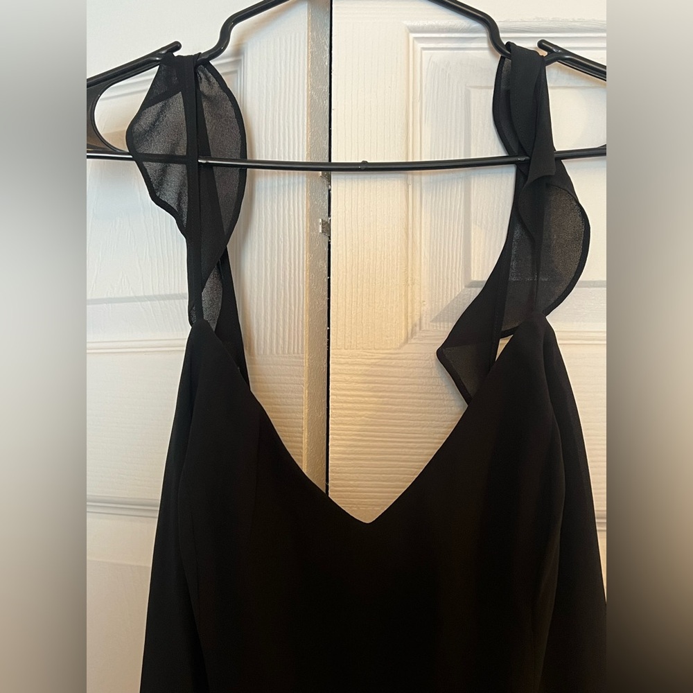 Lulus Black flare jump suit - Picture 3 of 6